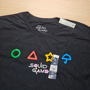 Netflix Squid Game T-Shirt Black 3XL‎ Mens Crew Neck Short Sleeve Top NEW